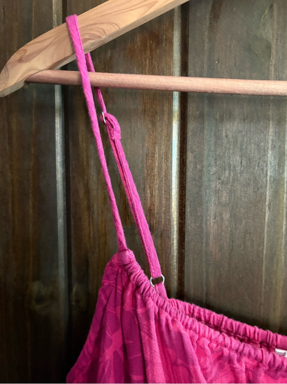 GAP Hot Pink Cotton Sundress- Floral Print- Size Large - Picture 6 of 12